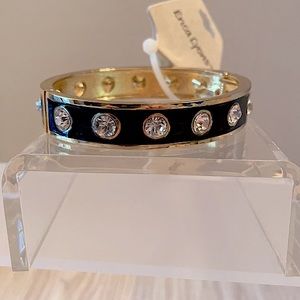 Erica Lyons hinged enamel crystal bracelet